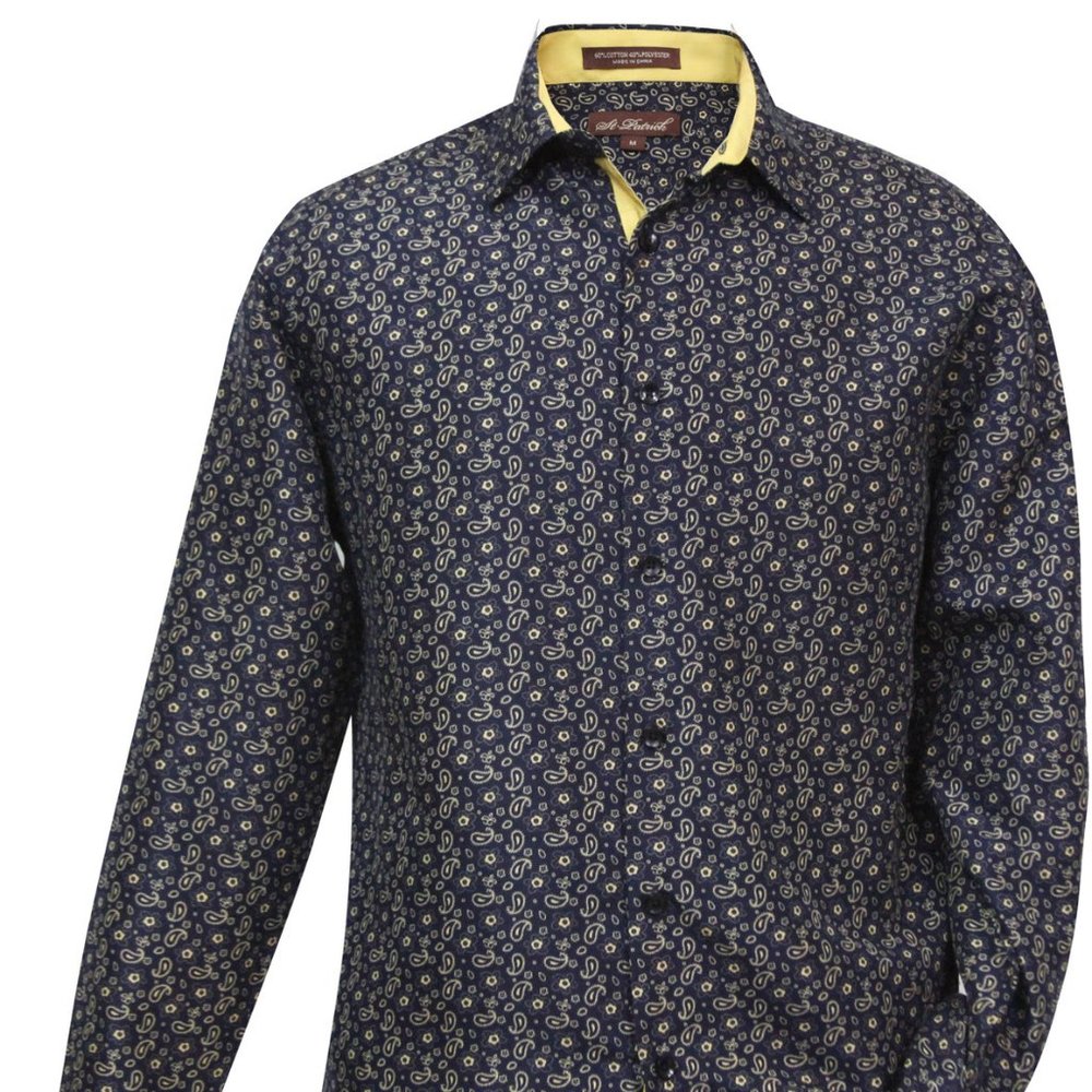 Medium St. Patrick Navy Microfiber Long Sleeve Shirt 'M'